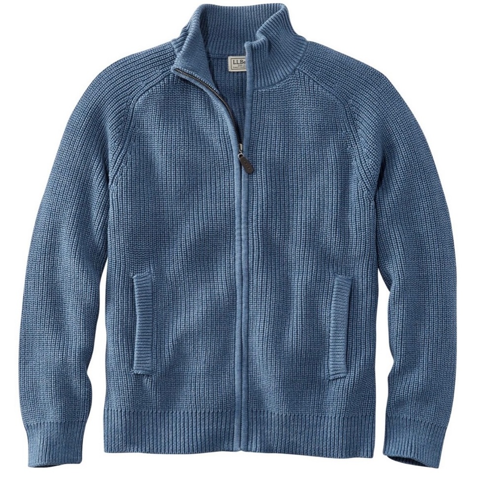 L.L. Bean Men’s Blue Sweater Full Zip | 2X